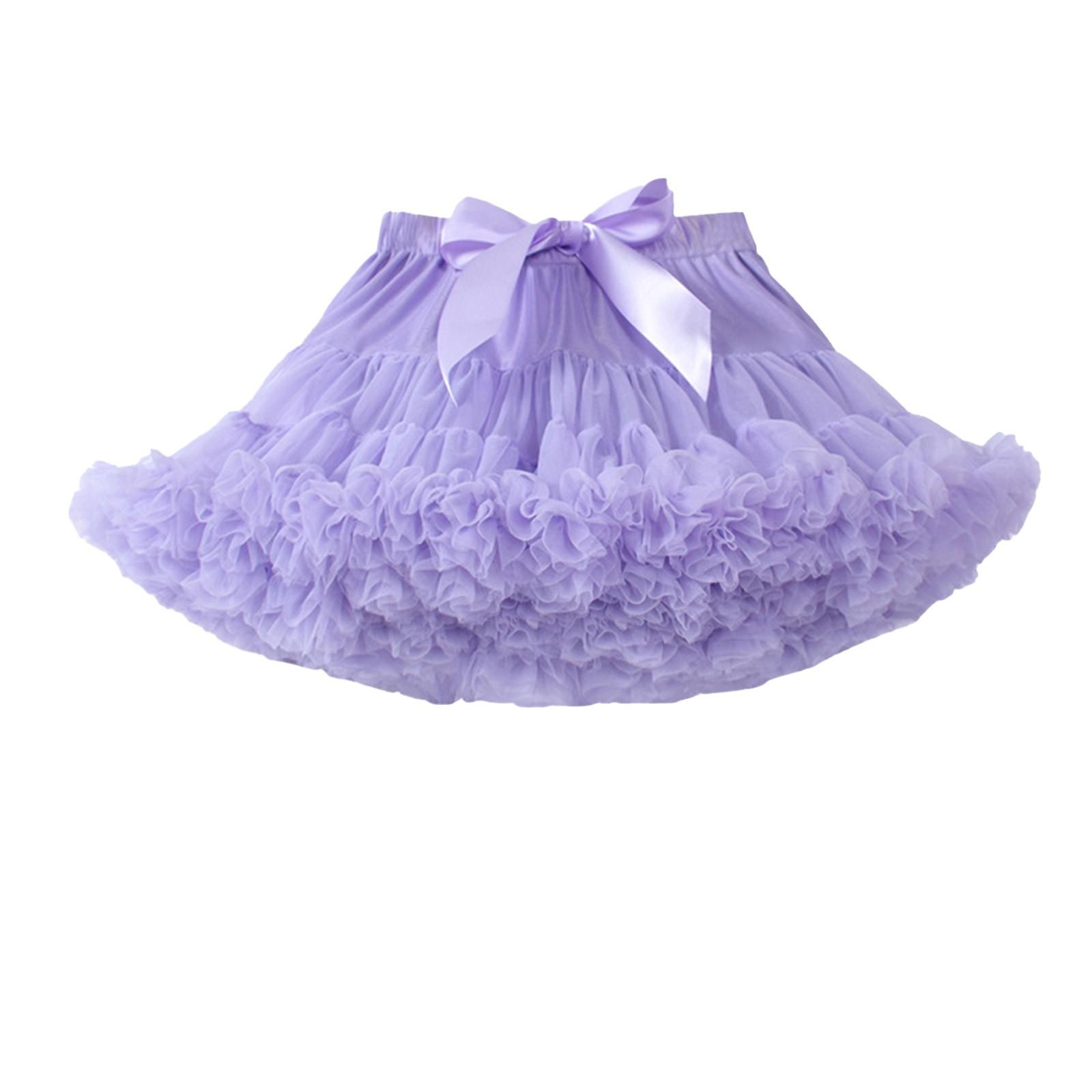 

Костюм Юбка из тюля Короткая балетная нижняя юбка Ретро балет Косплей Выпускной Вечерние платья Повод S фиолетовый