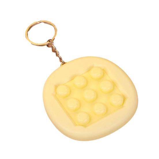 Keychain Pendant Vibrant Color Two-in-One Decompression Toy Maze Double Bubble Squeezing Gameplay Stress Relief Keychain