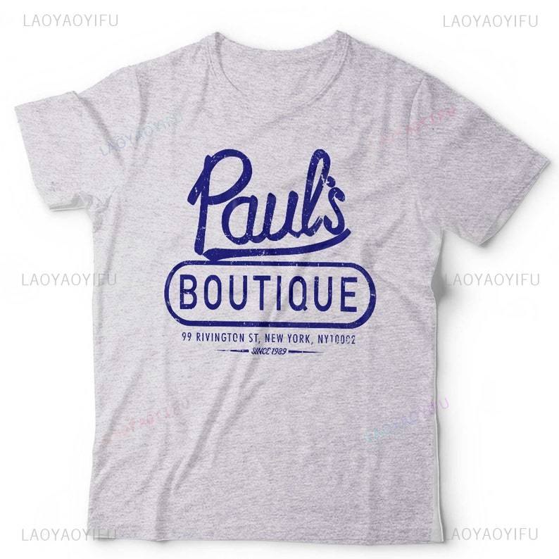 T-shirt Unisex Pauls Boutique Beastie Boys Hip Hop Rap Anni '80 Vintage Retro Manica Corta Vestibilità Classica Cotone Traspirante Camisetas