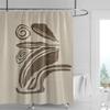 Modern Art Graffiti Shower Curtain Suit Waterproof Curtain 12 Hook Nordic Style Bathroom Bathtub Dual-Use Shower Curtain