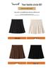 High Waist Slimming Wool Blend Pleated A-Line Skirt - Petite to Plus Size, Autumn/Winter, College JK Style, Extended Midi Length.