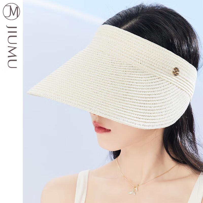JIUMU Women's CW140 Sun Protection Open-Top Straw Hat