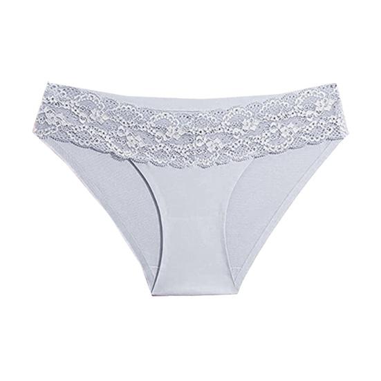 Women Panties Hollow Out Lace Low Waist Seamless Solid Color Good Breathability Slim