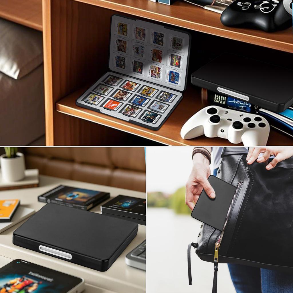 Homgaty 3DS Game Compatible with 3DS DS Game Card Dustproof Case, 24-Piece Set, 3DS/DS, Cartridges, Software, Storage, Case, Protective, Portable,