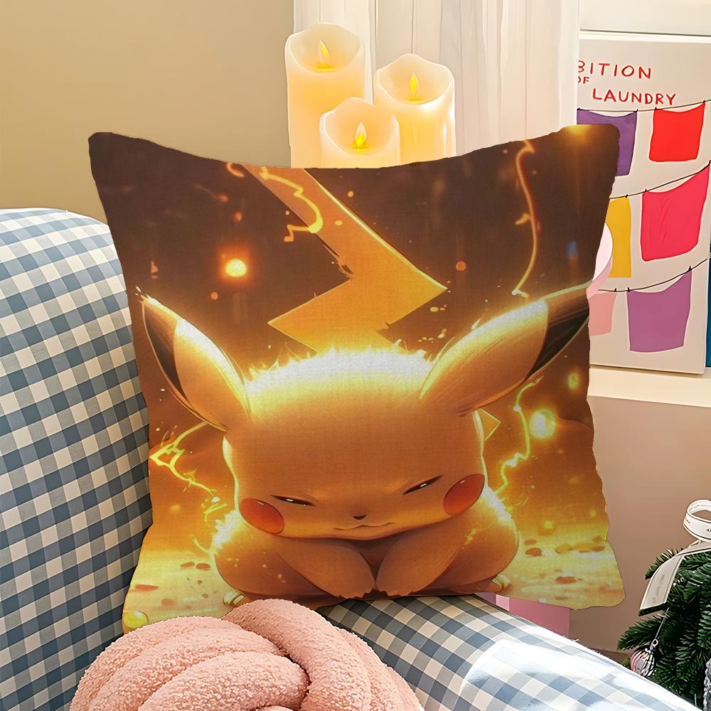 

Anime Pikachu Personalized Pillow Cover Kids Bedroom Wild Party Decor Pillowcase Kid Birthday Shower Gift 40cmx40cm