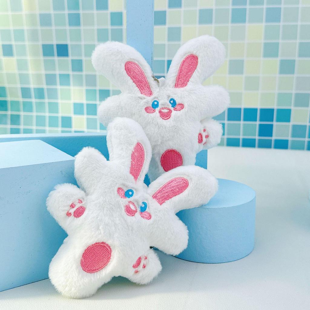 Charming Plush Rich Rabbit Keychain & Backpack Accessory