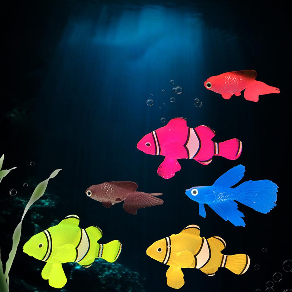 Luminous Artificial Simulation Goldfish Silicone Floating Fake Fish For Aquarium Fish Tank Decoration