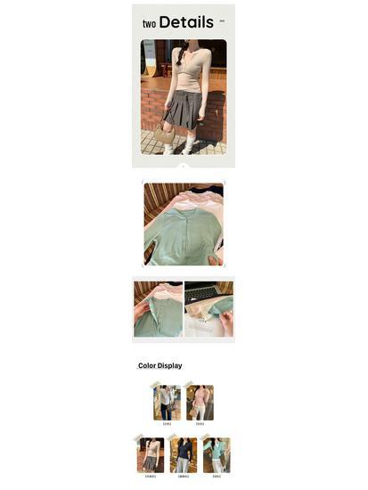 In Stock: 2026 New Style Slimming Lyocell Tencel Henley Long Sleeve Tee