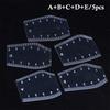 5Pcs Durable Portable Brow Shaping Stencil Instant Eyebrow Design Ruler Set - Drawing & Shaping Gift for Beauty Makeup Tools
