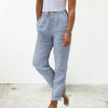 Pantaloni Casual da Donna Estivi Monocolore Vita Elastica Cotone Lino Tasca Grande Coulisse Pantaloni da Donna Vestibilità Larga Uso Quotidiano