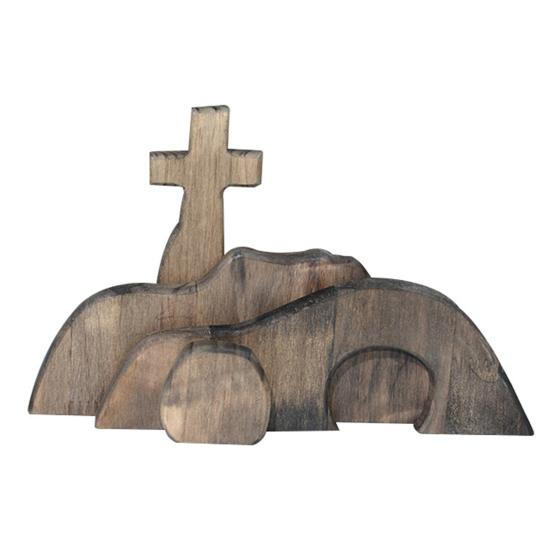 

Деревянное пасхальное украшение, сцена воскресения Иисуса, фигурка, отдельно стоящая, настольный декор для пасхальной вечеринки
