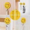 Zhenxin 9806 Cartoon Smiley Sticky Wall Hook, 3-Pack - Creative Plastic Clothes Hangers