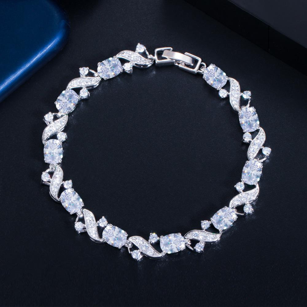 Wedding Dress K Gold Plated Zircon Bracelet Women'S Sweet Birthday Gift Jewelry