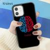 Krajews Anatomy Brain Soft Phone Case Cover For iPhone 18 17 Air 16 15 14 plus 11 12 13 pro max coque Shell Fundas