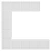 3 pc. Bookcase TV Cabinet Set White 180*30*180 cm