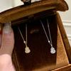 Luxury White Diamond Gourd Necklace Women Fashion Chinese Style Collarbone Chain Pendant