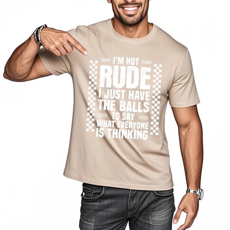 Streetwear Sommer Für Sie T-Shirt Ich bin nicht unhöflich, ich habe nur den Mut, das zu sagen, was jeder denkt Kurzarm Atmungsaktiv