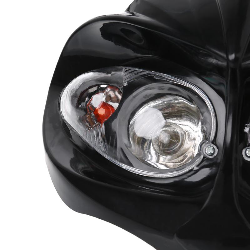 Fairing for Head Lamp High / Low Beam Motorcycle Dual Headlight for Dc 12V 18W Universal Motorcycle Street Fighter Dirt