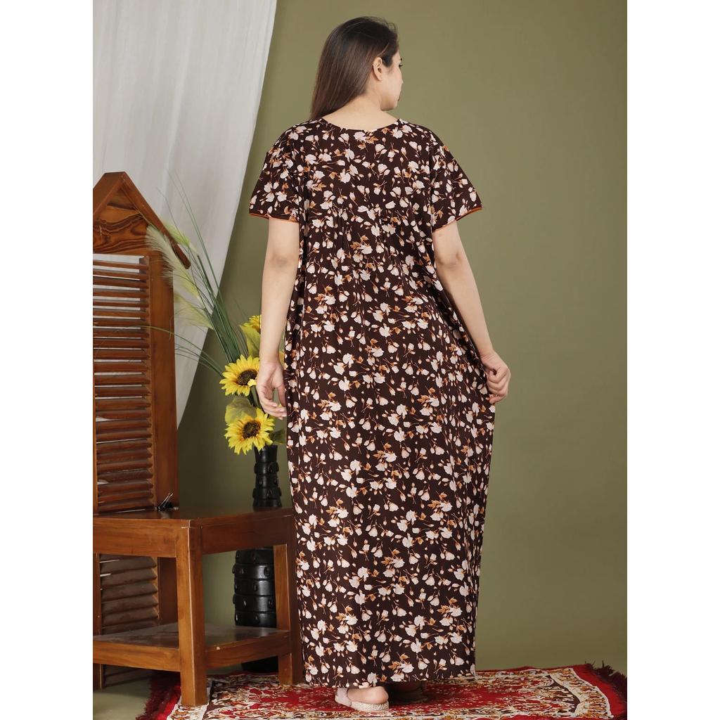 Beautiful Printed Women Maxi Nighty Indian Bollywood Summer Wear Night Gown