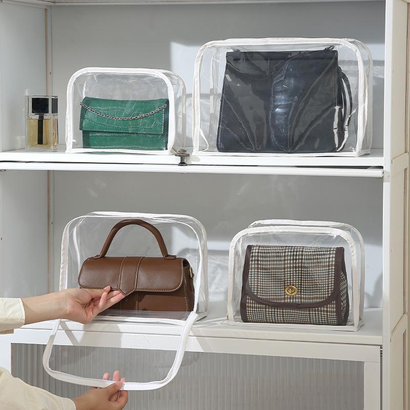 Dust-Proof Transparent Luxury Handbag Storage Bag Organizer Hanging Handbag Cover with Zipper High Capacity Storage Bags