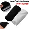 30D/50D/75D Iron-On Interlining Fabric Black Polyester Single-Sided Adhesive Lining DIY Lightweight Fusible