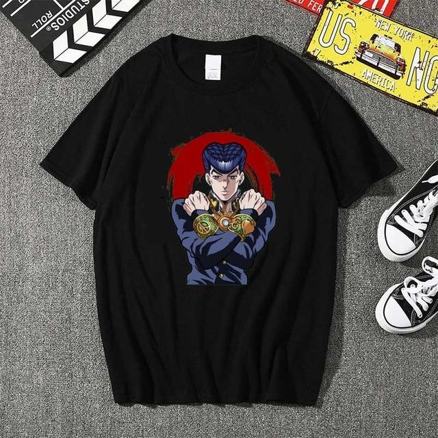 Anime JoJos Bizarre Adventure 2026 Summer New100cotton Tshirt Josuke Higashikata Unisex Short Sleeve Loose Y2K Art Shirt