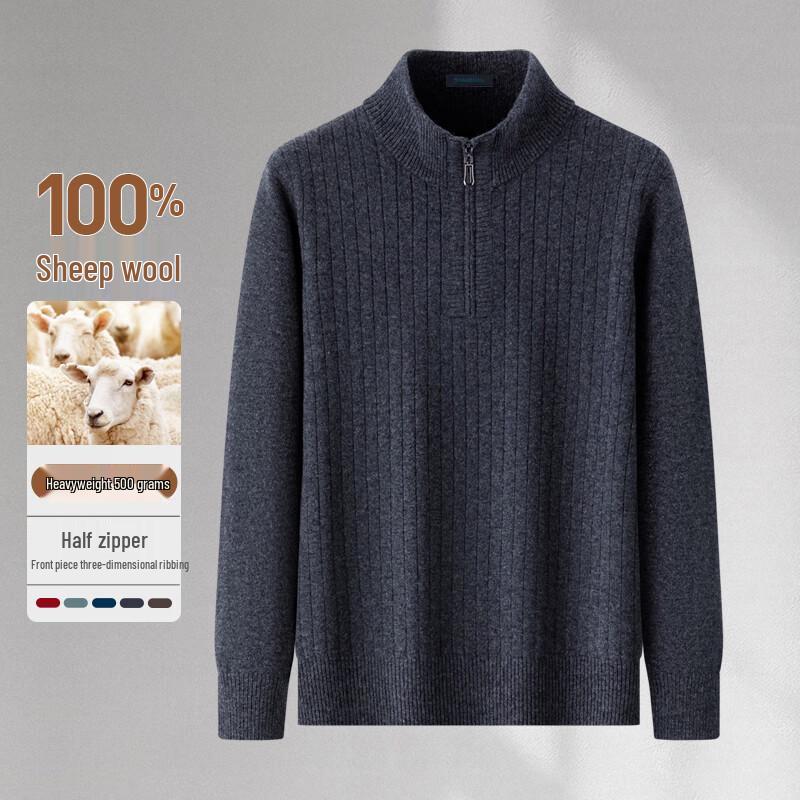 

SHANSHAN Men s 100% Wool Thickened Turtleneck Sweater S