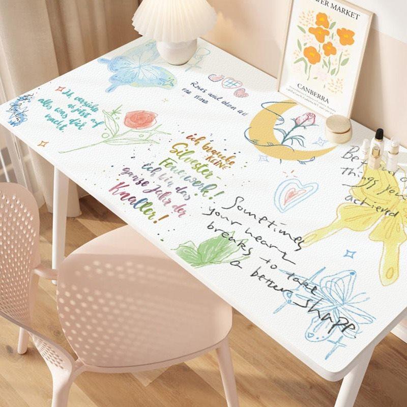 1pcs Desk Pad, Student Girl, No Wash, Waterproof Desk Pad, Study Desk, High Aesthetics, Dressing Table, Makeup Tablecloth