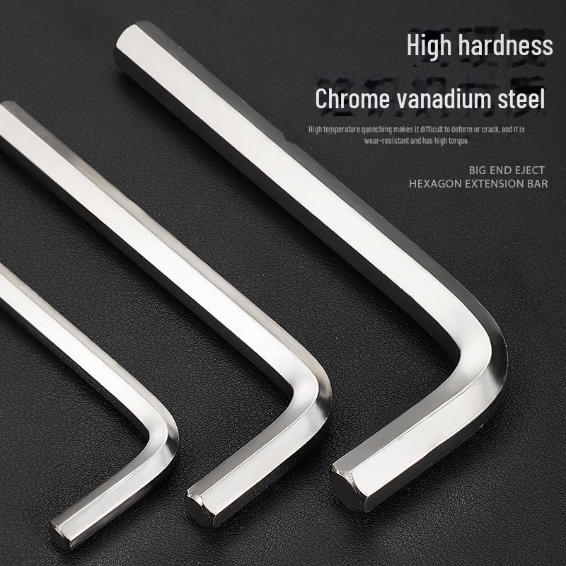 Leather Bag Hexagon Wrench Set: 3, 12, 14, 17, 19mm Flat Head CR-V with Oxford Canvas Bag