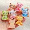 6PCS New Colorful cute cartoon 3D animal kitten Flat back Cabochon Stone Scrapbook DIY Decor Figurines Crafts Accessories
