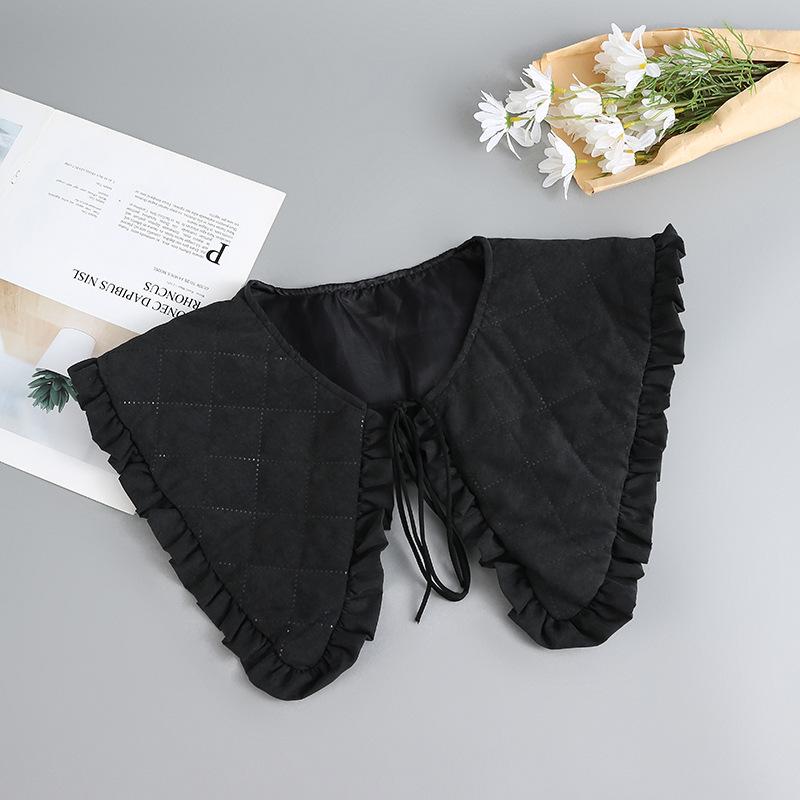 

Однотонная женская рубашка со съемными воротниками, шаль, поддельный воротник, однотонная рубашка с лацканами, блузка, регулировка одежды, декор