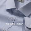 Spring Business Striped Skin Friendly Long Sleeved Shirt with Mulberry Silk and Tencel Easy To Care for Men