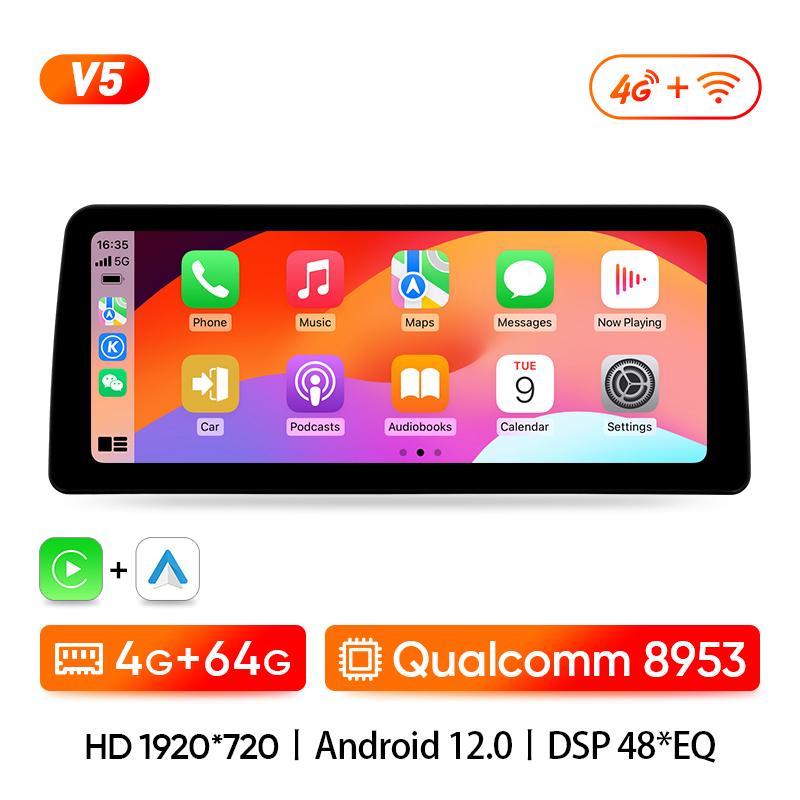 Ainavi 12.3" For BMW 3 Series E90 E91 E92 E93 2006 2007 2008 2009 2010 2011Car Radio Wireless Carplay Android Auto 4G Multimedia