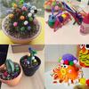 10 mm Färgrik Pompongboll Plysch Blandade Färger Kreativ Barn Handgjort Material Glitter Skumboll DIY Hantverksmaterial