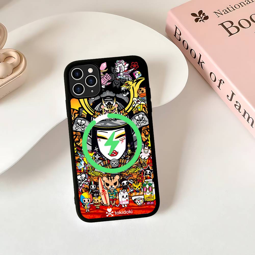 Character T-tokidoki For Magsafe Magnetic Phone Case Wireless PC+TPU For IPhone 11 12 13 14 15 16 17 Pro Max Plus