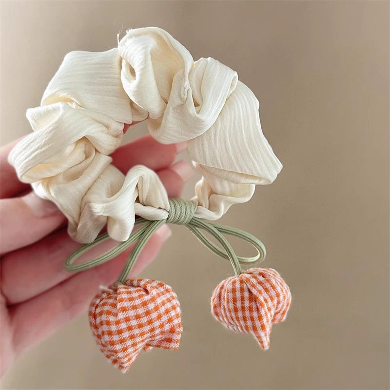 Summer, Gentle Ins Wind, Tulips, Bows, Satin Headband, Cute and Sweet, Ponytail Headband, Hair Accessories for Women