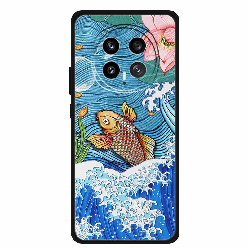 3D Emboss Case For Honor Magic 8 5G Phone Case 8 Pro Flowers Silicone Soft Coque Funda For Honor Magic8 Pro Back Cover Case Bag