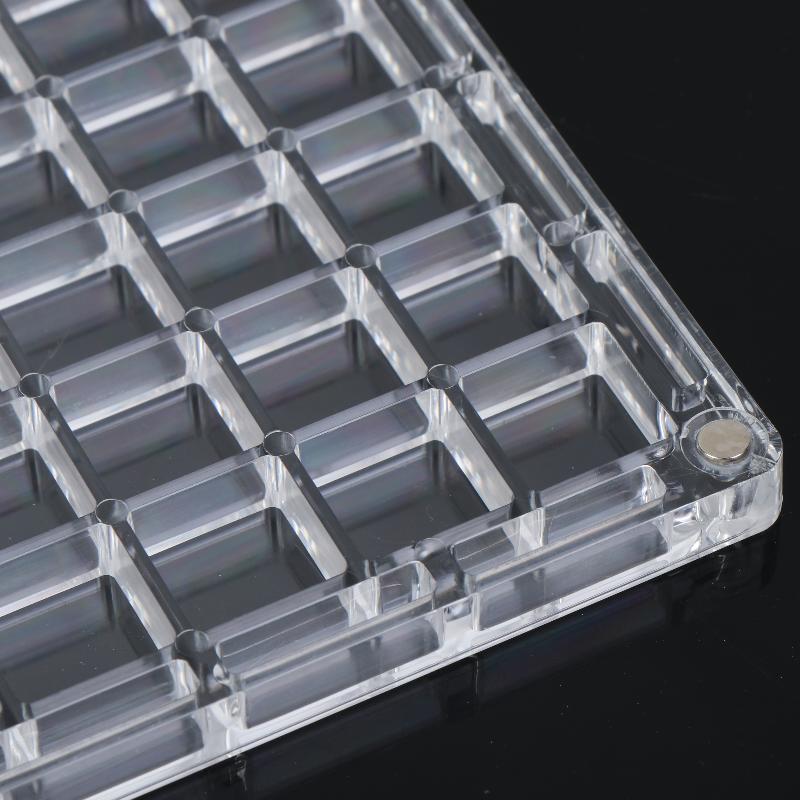Acrylic Magnetic Seashell Display Box 36 Grids Transparent Compartment Organizer for Collectible Seashell Pin Badge Home Display