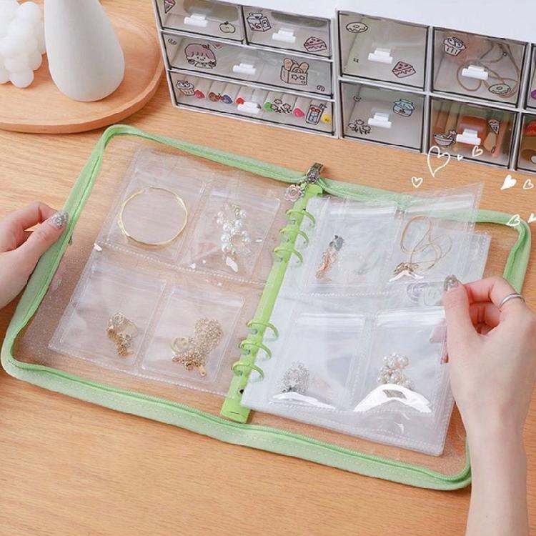 Anti-oxidation Jewelry Organizer Album Earrings Storage Booklet Transparent Necklace Bracelet Rings Holder Case Pouch