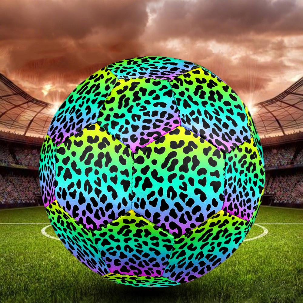 Dazzling colors Indoor Soccer Ball Colorful Machine Stitched PVC Size 5 Team Training Competition Ready Durable High-Bounce Cool Sports Gift