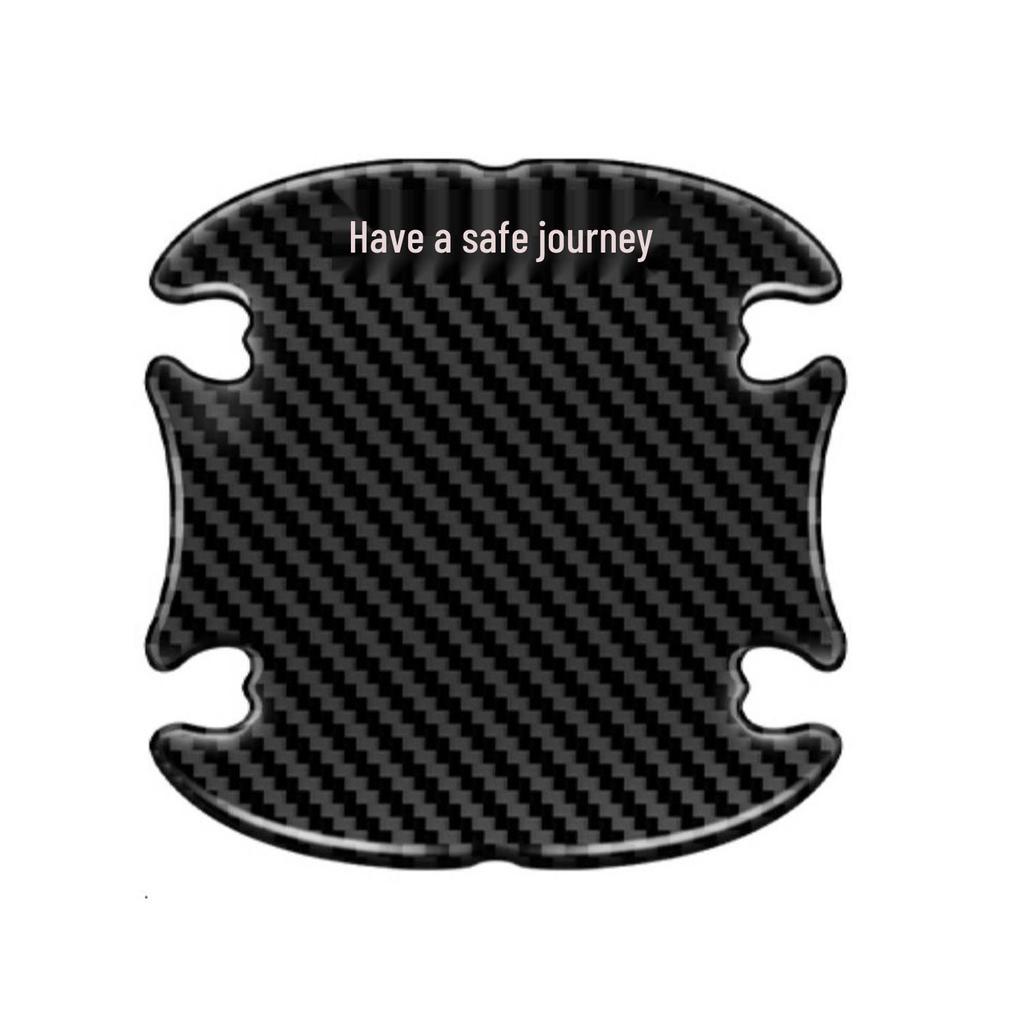 Carbon Fiber Door Guard: Anti-Scratch & Anti-Collision Protective Film with Handle and Bowl Protection