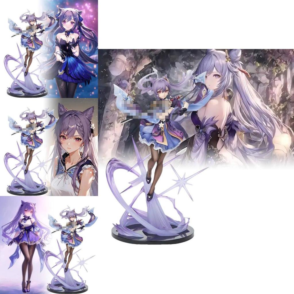 Premium Genshin Impact Keqing Thunder Rain Ver Klee 1/7 Scale Pvc Figure Collectible