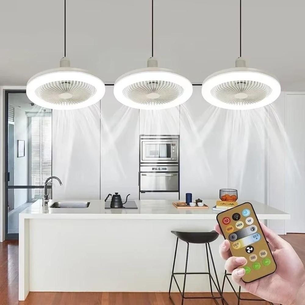 Stepless Dimming Ceiling Fan Lamp Universal Joint Head LED Fan Light  Bedroom Lighting