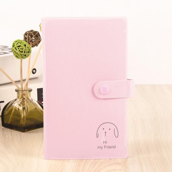Jewelry Storage Book 120 Compartments Clip on Button Closure Clear Print Oblong Shape Necklace Earring Ring Jewelry Display Holder Household Stuff
