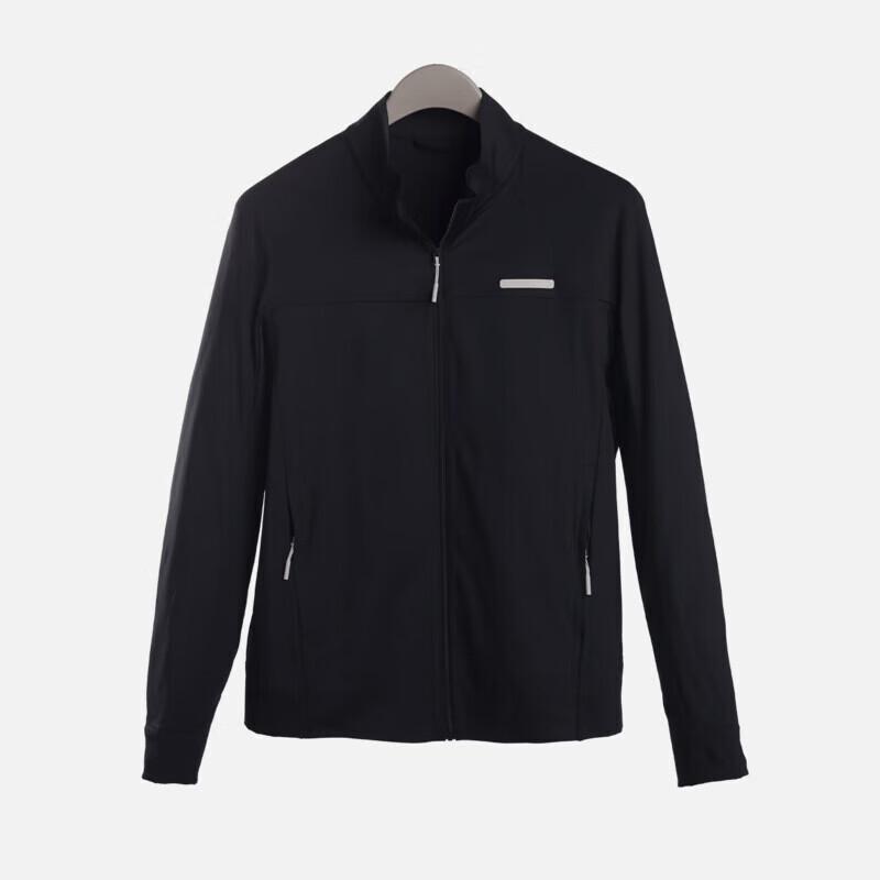 VICUTU Men's Black Stand Collar Zipper Jacket