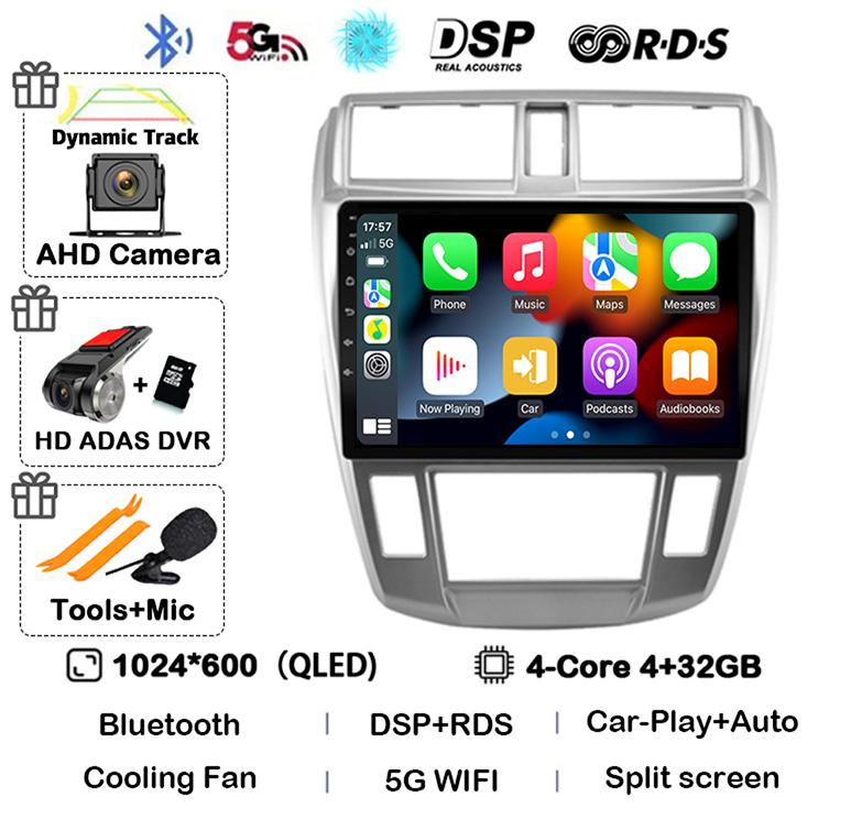 Android 14 Car Radio For Honda City 2008 2009 2010 2011 2012 2013 2014 Multimedia Video Player Navigation GPS Audio 2din DVD DSP