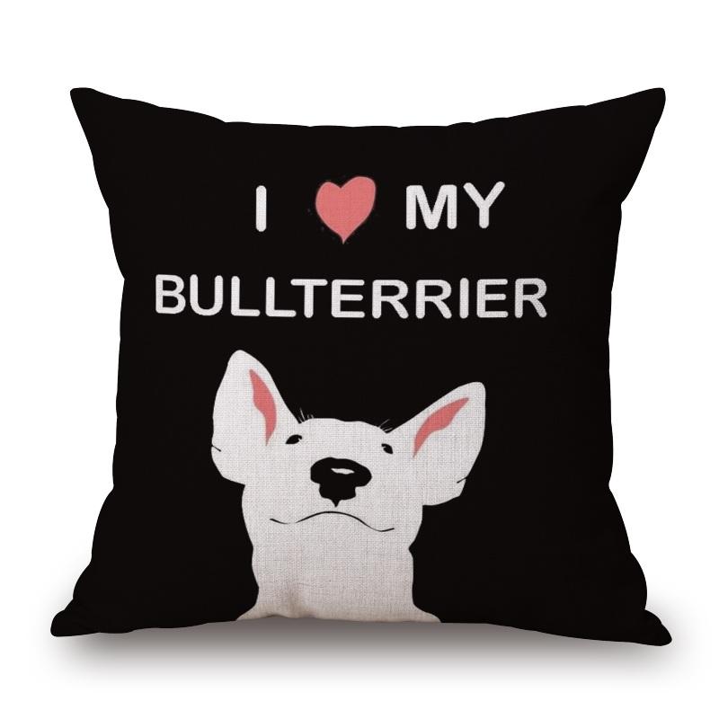 Fundas de Cojín para Perro Dachshund Pintura de Perro Salchicha Algodón Lino Fundas de Almohada Decorativas Dormitorio Sofá Decoración del Hogar 45X45cm