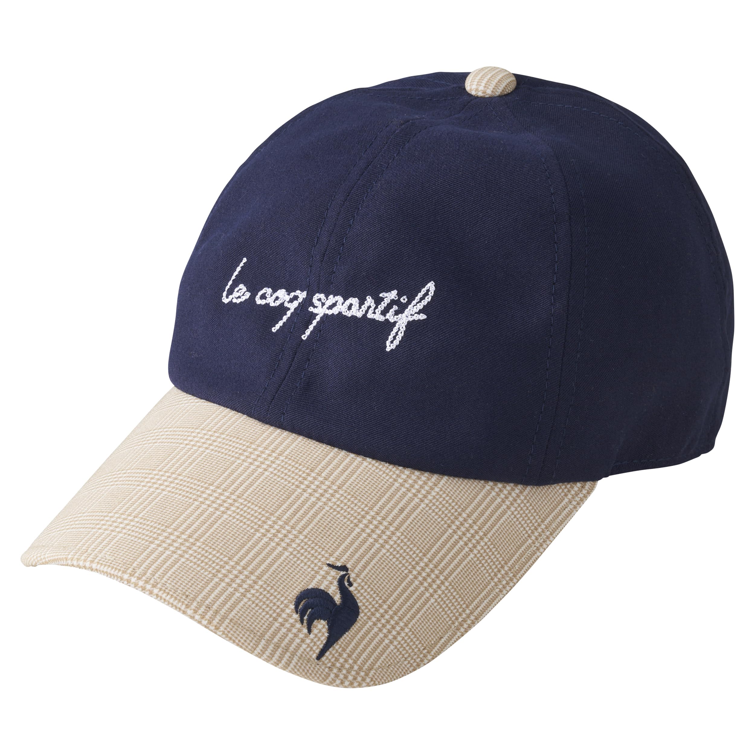 

Coq Sportif Checkered Cute Sun NV00 [Le Golf] Кепка, Узор, Шляпа, Тень, Гольф, LG4FCP04L, Женская, (военно-морской флот)