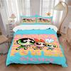 Custom Textile Power Puff Girls Bedding 3 Piece Set HD Print Duvet Cover Pillowcases for Teens Adult Bedroom Decoration