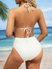 2025 Women's Tummy-Concealing Slimming Two-Piece Bikini Swimwear - High Elasticity for Resort & Hot Spring